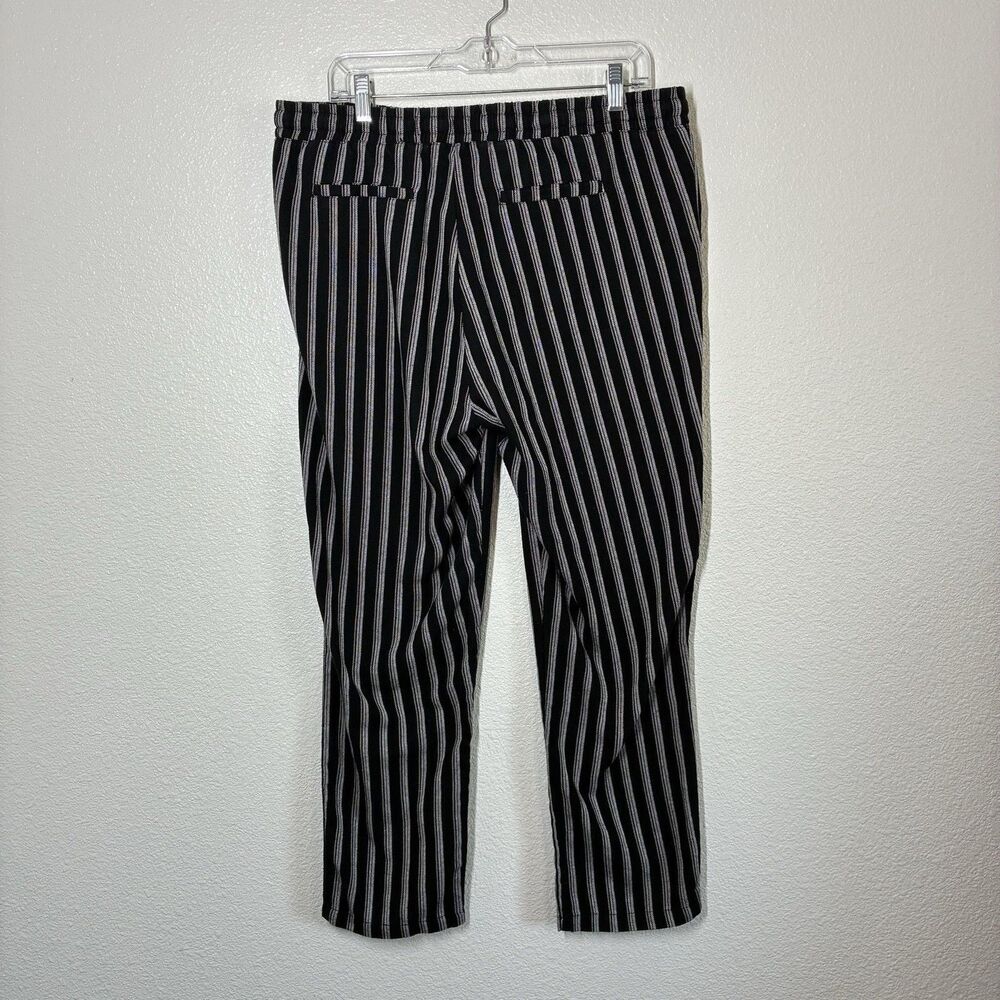 KUT From The Kloth cotton Pull On jogers M Black Stripe Ankle Elastic Waist - Picture 10 of 14